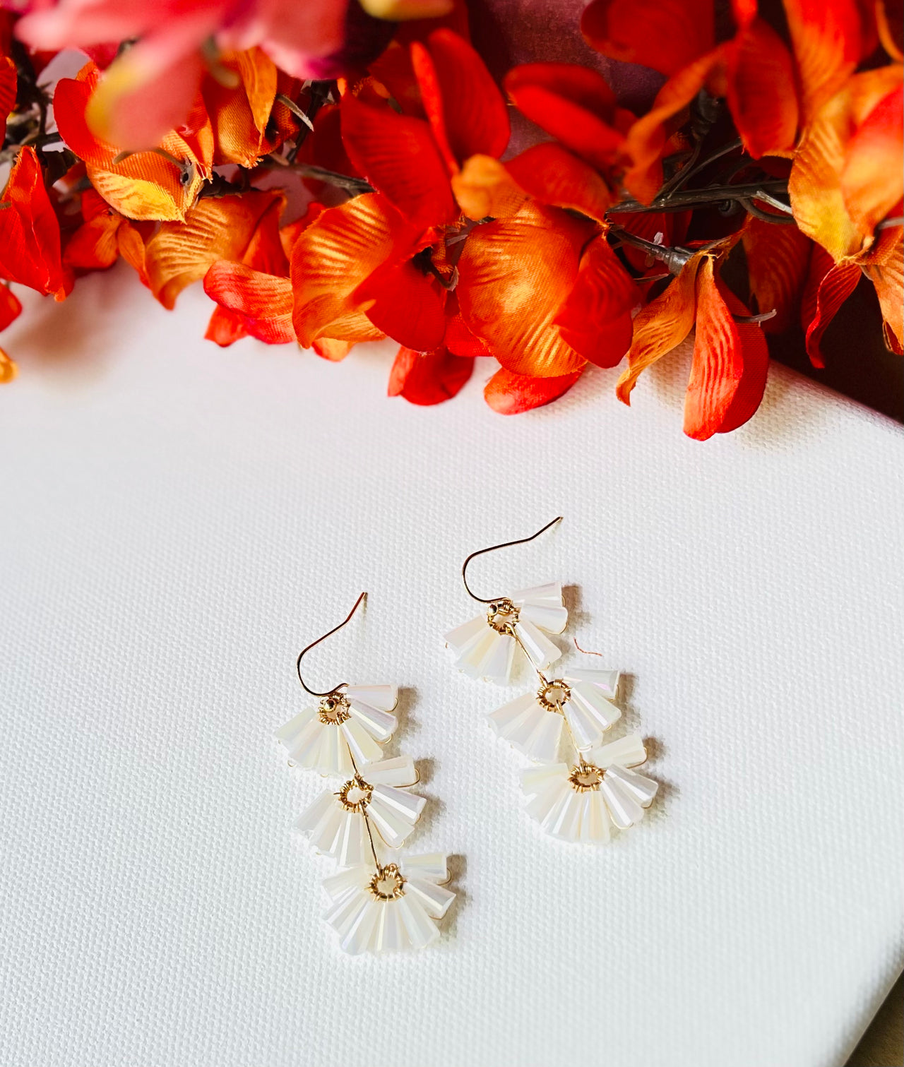 The "Tiered" Beaded earrings