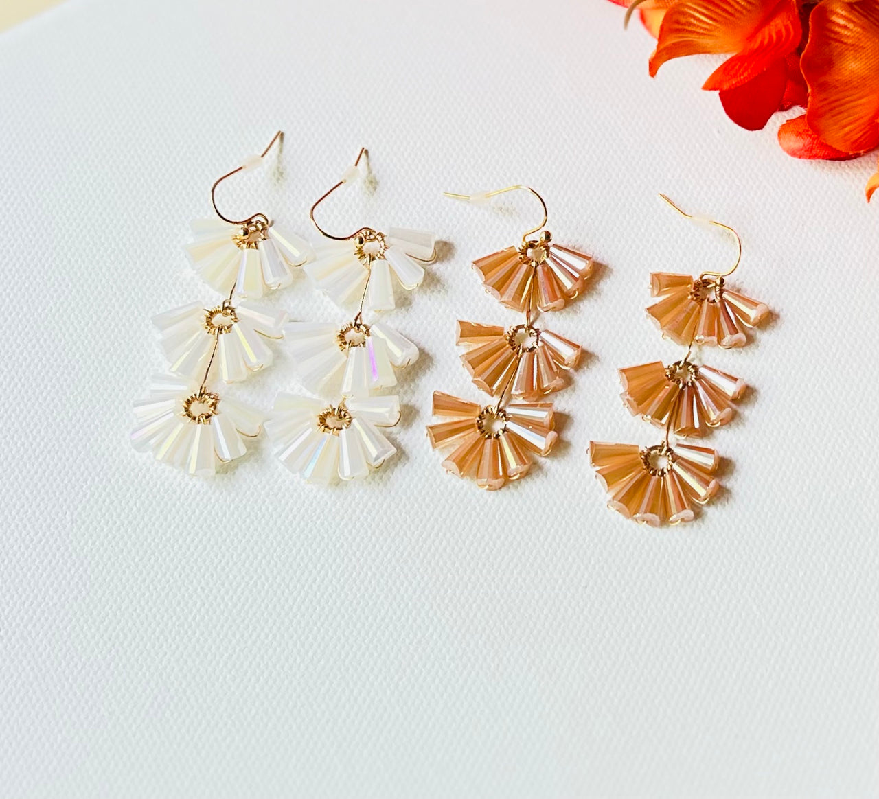The "Tiered" Beaded earrings