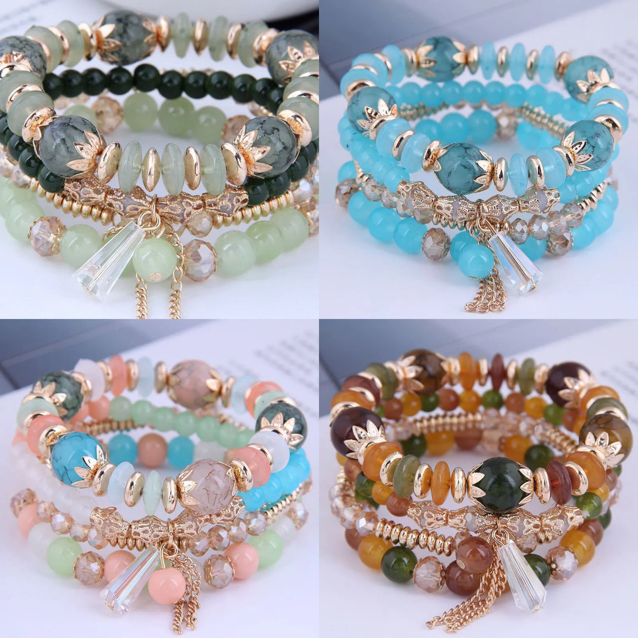 Bejeweled Charm Bracelets